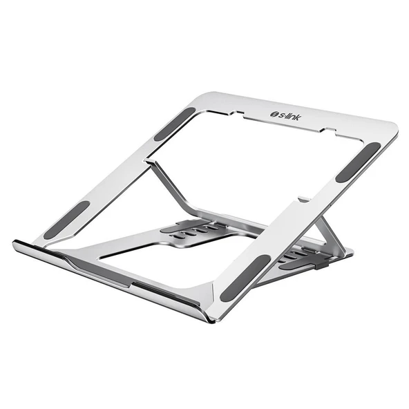 S-link SL-AL11 Gümüş 6 Açılı Katlanabilir Alüminyum Laptop Stand ürün görseli 1
