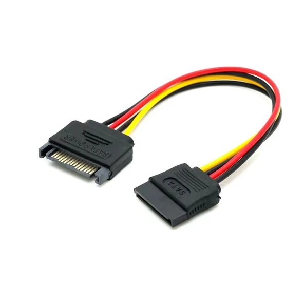 Sata 15 pin dişi erkek uzatma kablosu sata hdd güç kablosu 30 cm ürün görseli 1