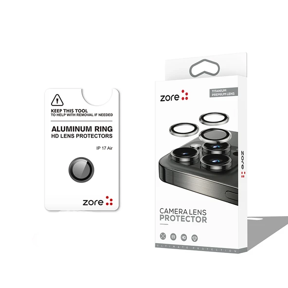 iPhone 17 Air CL-12 Premium Safir Parmak İzi Bırakmayan Anti-Reflective Kamera Lens Koruyucu ürün görseli 1