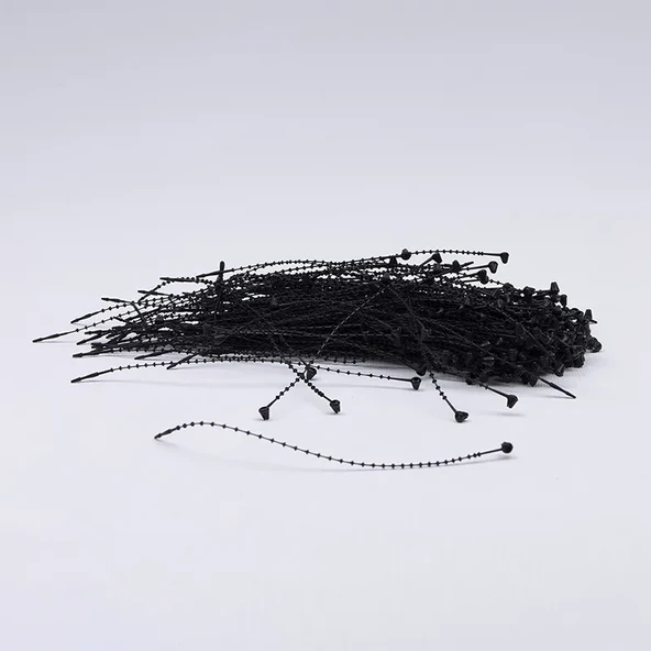 Fuyaku 7" Elle Geçmeli Tırtıklı Kılçık Etiketleme Plastiği Siyah (1.000 Adet) ürün görseli 1