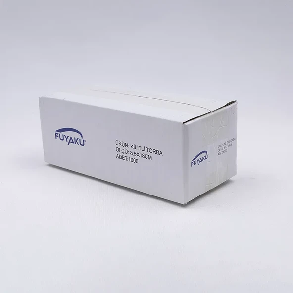 Fuyaku Kilitli Torba 8.5x18 (Yedek/Kına/Çerez/Saklama Poşeti) 1.000 Adet ürün görseli 1
