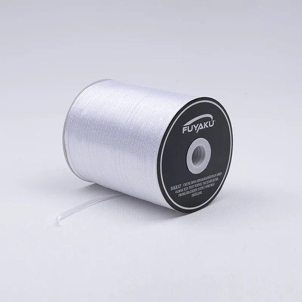 Fuyaku 3.5 mm Saten Kurdele Beyaz (750 Metre) ürün görseli 1