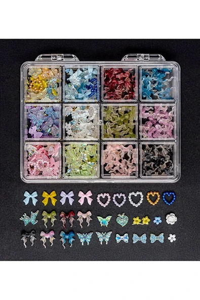 Fontenay Tırnak süsleme Protez Tırnak Nail Art Süsleme Charm 3D Karışık Desenli ürün görseli 1
