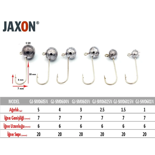 GJ-SM06015N Jaxon Sumato Lrf Jighead 1.5 gr ürün görseli 1