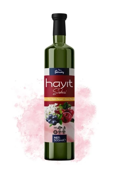 Şenay Hayıt Sirkesi 500 ml Aslan Pençesi Civan Perçemi Elma Ve Alıç Sirkesi Içeren Kdn ürün görseli 1
