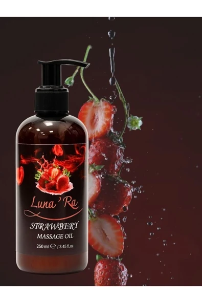 Lunara Masaj Yağı Yoğun Etkili Aromaterapi Vücut Masaj Spa Yağı Çilekli 250 ML ürün görseli 1