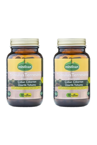 Mindivan Tribulus Terrestris for Men 500 mg 60 Capsules x2 Piece ürün görseli 1