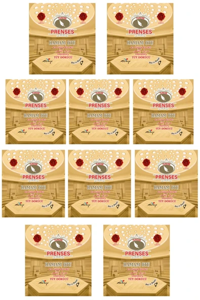 Prensess Prenses Gül Kokulu Tüy Dökücü Toz - Hamam Otu 150gr X 10 Paket Kötü Koku Içermez ürün görseli 1