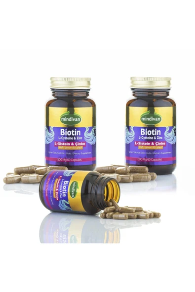 Mindivan Biotin - L Sistein - Çinko X3 Adet ürün görseli 1