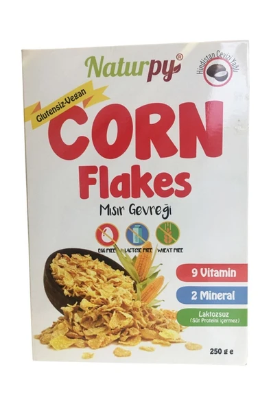 Naturpy Glutensız Corn Flakes Mısır Gevreği 160 Gr Vegan ürün görseli 1