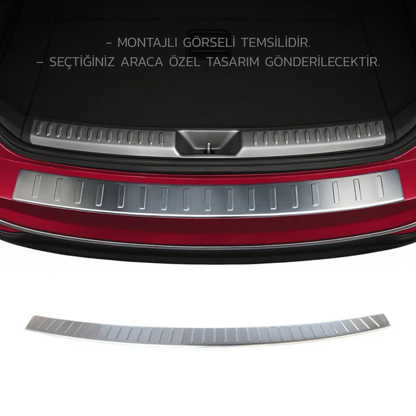 Nissan X-Trail Arka Tampon Eşiği - Krom | 2014-2021 Arası ürün görseli 1