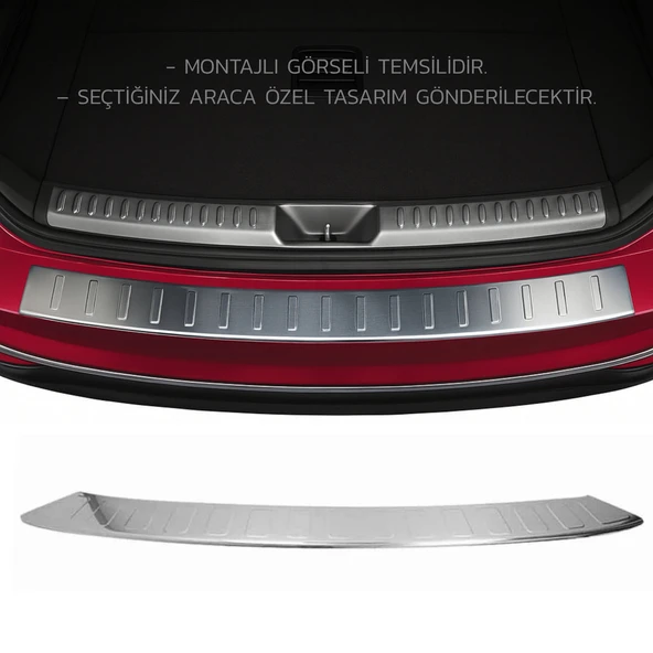 VW Caddy Arka Tampon Eşiği - Krom Taşlı | 2015-2020 Arası ürün görseli 1
