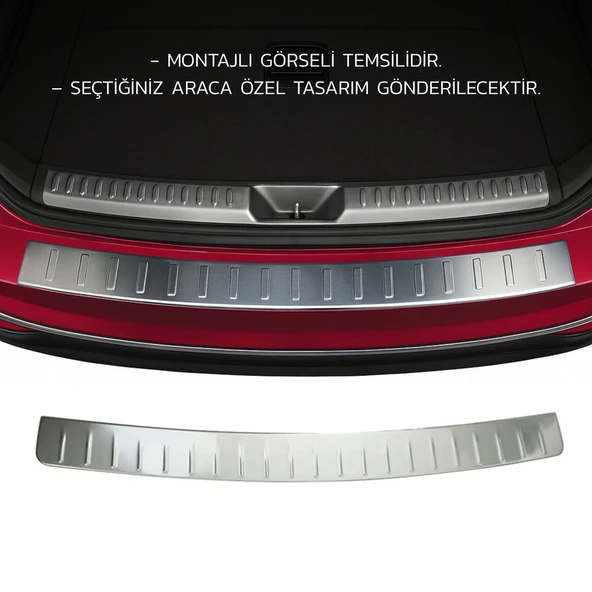 Hyundai Santa Fe Arka Tampon Eşiği - Krom Taşlı | 2008-2012 Arası ürün görseli 1