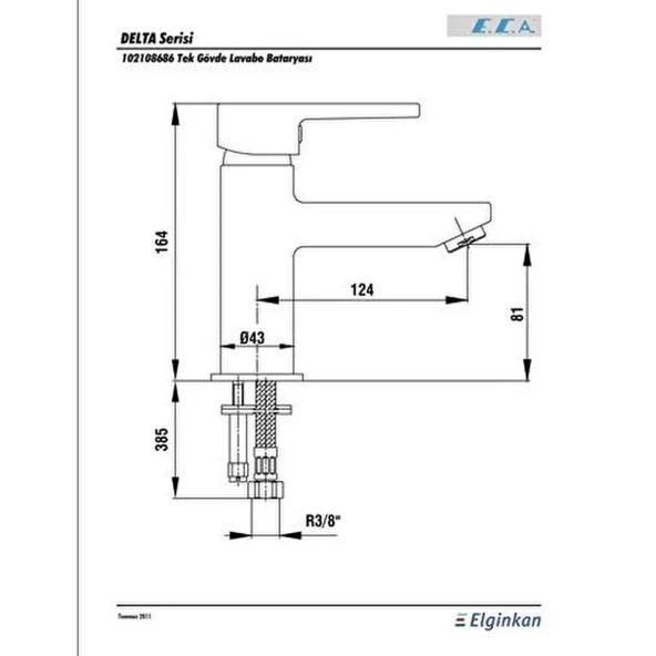 Eca Delta Lavabo Bataryası 102108686 - Resim 2