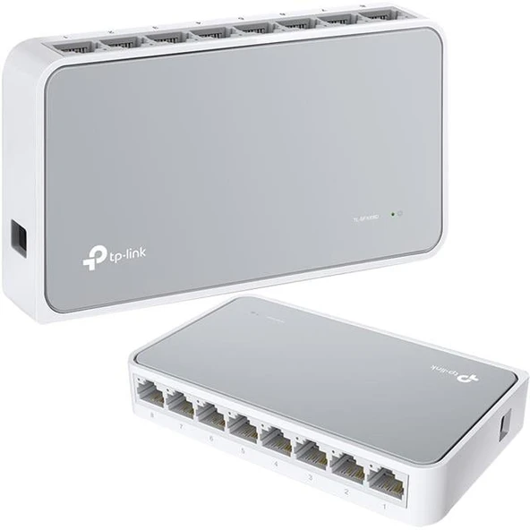 TP-Link TL-SF1008D 8-Portlu 10/100Mbps Masaüstü Switch ürün görseli 1