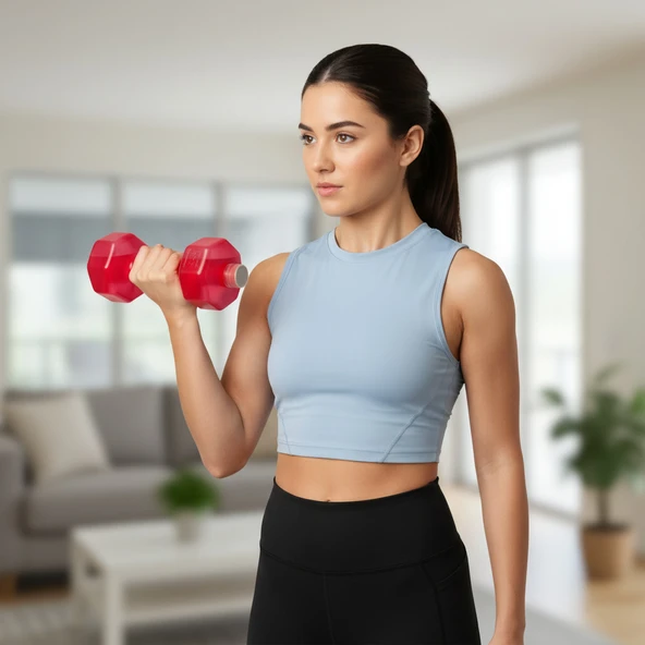 Ps Spor 0.5 Kg Dambıl ve suluk x 2 Adet ( Pembe Renk ) ürün görseli 1