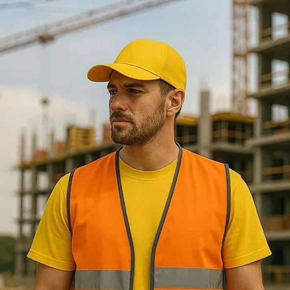 Sarı Darbe Emici Şapka - Resim 2