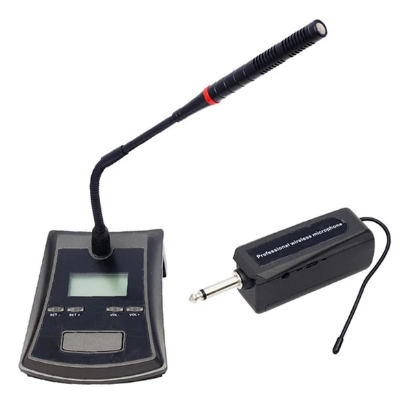 Ayt Gold Audio GX-751 UHF Ekranlı Wireless Kablosuz Kürsü Mikrofonu Kablosuz Mikrofon ürün görseli 1