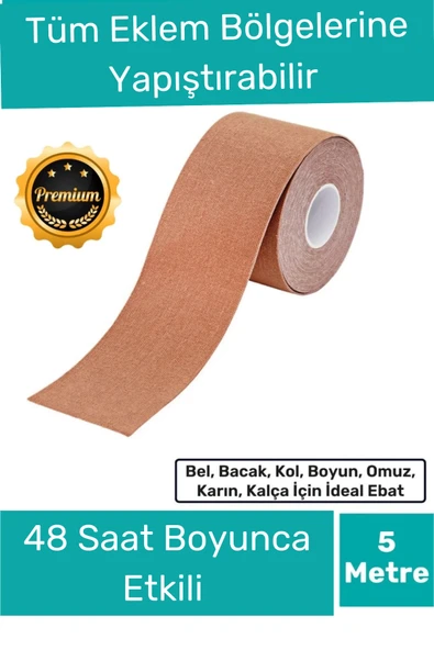 Özel Etkili Büyük Boy Kas Eklem Bel Bacak Kol Boyun Sırt Omuz Karın Kalça Ağrı IsıI Bandı 5cm x 5m ürün görseli 1