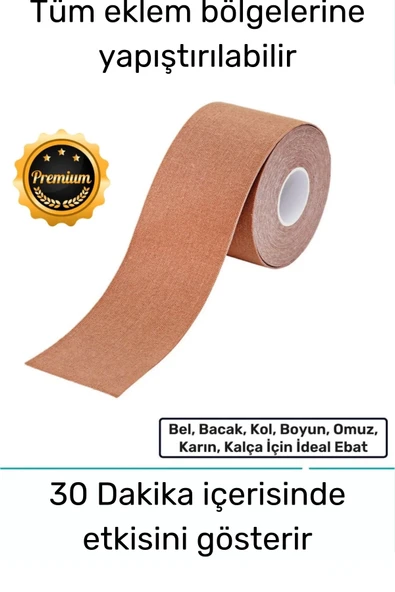 Özel Seri Etkili Büyük Boy Kas Eklem Bel Bacak Kol Boyun Sırt Omuz Karın Ağrı Isı Bandı 5cm x 5m ürün görseli 1