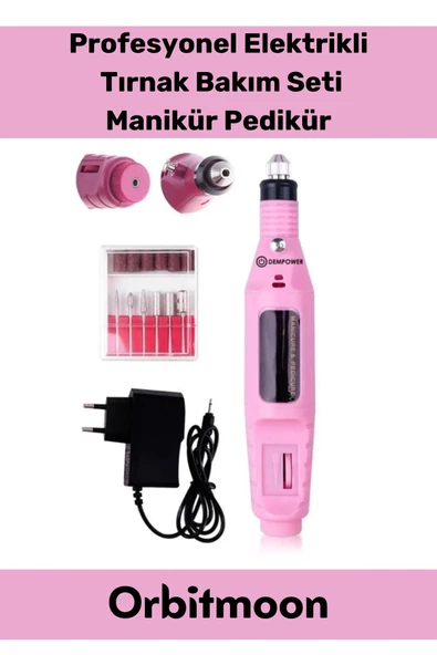 Profesyonel Seri 9v Elektrikli 6 Başlıklı Bakım Törpü Tırnak Ayak Nasır Mantar Manikür Pedikür Seti ürün görseli 1