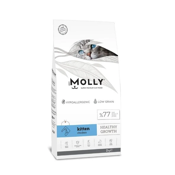 Molly Düşük Tahıllı Hypoallergenic Tavuklu Yavru Kedi Maması 2 Kg ürün görseli 1