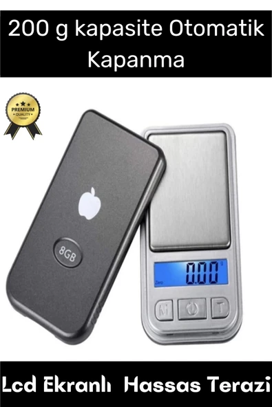 Otomatik Kapanma Kalibrasyon Lcd Ekranlı Tartı 200 G Kapasite 0.01 Hassasiyet Hassas Cep Terazisi ürün görseli 1
