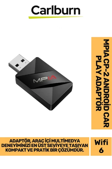 Premium Bluetooth 5.4 Tak Çalıştır Hızlı Wifi 6 Teknolojisi MPIA CP-2 Android Car Play Auto Adaptör ürün görseli 1