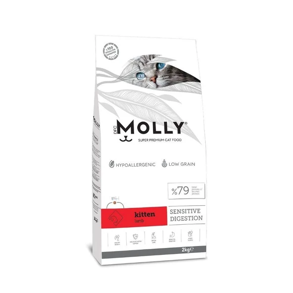 Molly Düşük Tahıllı Hypoallergenic Kuzulu Yavru Kedi Maması 2 Kg ürün görseli 1