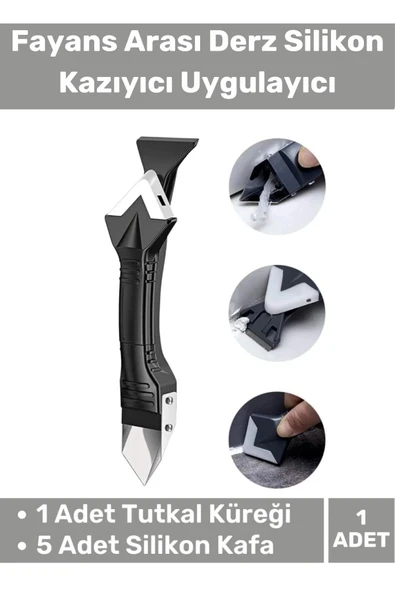 Premium Ürün Fayans Banyo Mutfak Silikon Derz Kazıyıcı Sıyırıcı Uygulayıcı 3 in 1 Aparat ürün görseli 1