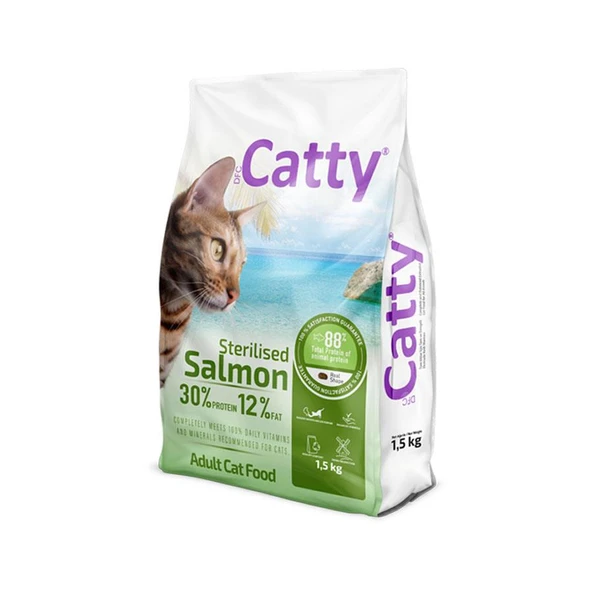 Catty Somonlu Kısırlaştırılmış Yetişkin Kedi Maması 1,5 Kg ürün görseli 1