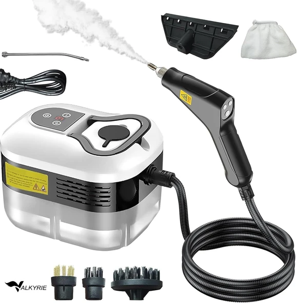 Valkyrie El Tipi Buharlı Temizleyici 2500W Basınçlı Yüksek Isı, Çoklu Başlık Aparatlı Derinlemesine Hijyenik Temizlik ürün görseli 1