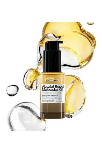 Loreal Professionnel Absolut Repair Molecular Oil 30 ml Saç Bakım Yağı ürün görseli 1