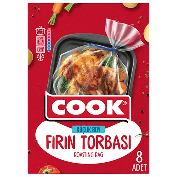 COOK Fırın Torbası Standart Boy 25 x 38 cm 8'li Paket ürün görseli 1