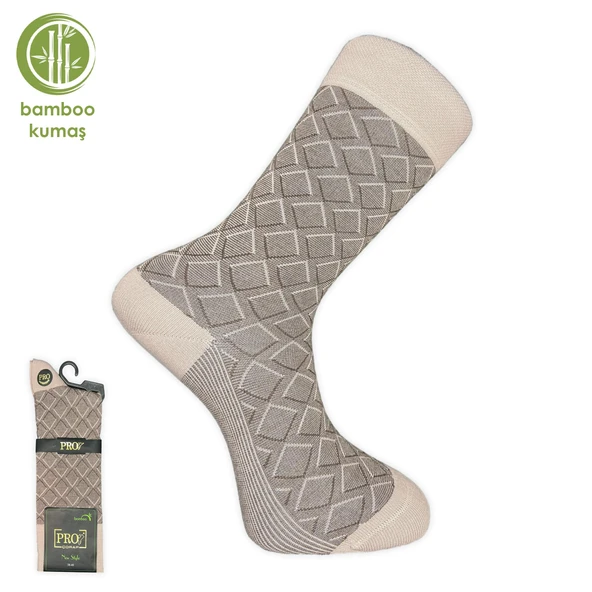 Pro Çorap G.Poti Bambu Erkek Çorabı Krem (17005-R3) ürün görseli 1