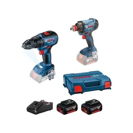 Bosch Akülü Somun Sıkma GDX 180-LI + Akülü Vidalama GSR 18V-50 2 x 5.0 AH Akü - 0615990N3F ürün görseli 1