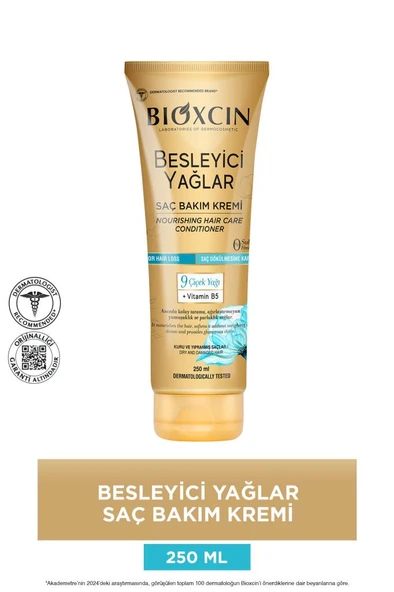 Bioxcin Besleyici Yağlar Bakım Saç Kremi 250 ML - Sülfatsız, Kuru ve Yıpranmış Saçlar Saç Dökülme Karşıtı ürün görseli 1