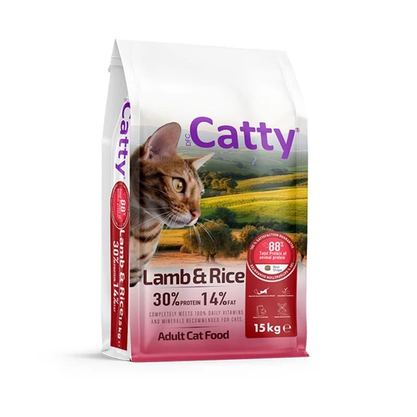 Catty Kuzulu ve Pirinçli Yetişkin Kedi Maması 15 Kg ürün görseli 1