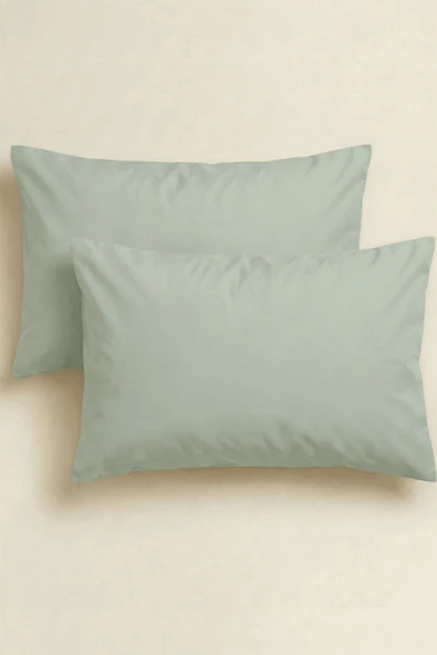 Camelia 2'li Mint Yeşili Yastık Kılıfı – 50x70 Cm, %100 Pamuk ürün görseli 1