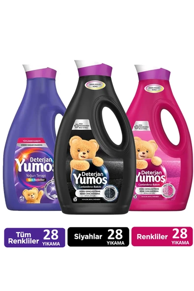Yumoş Sıvı Deterjan Renkliler 1690 ml x1 Siyahlar 1690 ml x1 Yoğun Terapi Tüm Renkliler 1690 ml x1 ürün görseli 1