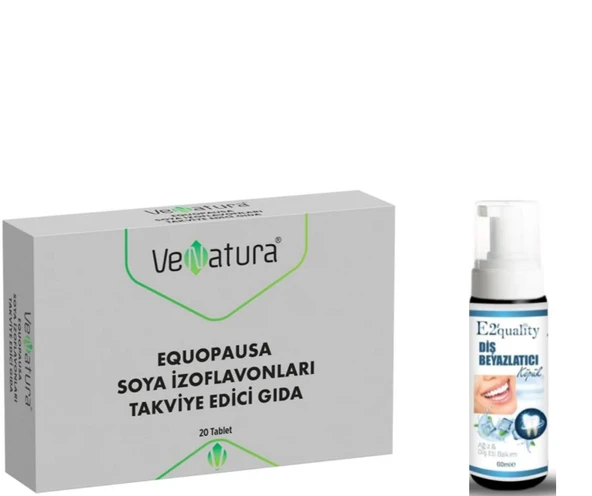 VeNatura Equopausa Soya İzoflavonları Takviye Edici Gıda 20 Tablet - Diş Beyazlatıcı Köpük Hediye ürün görseli 1