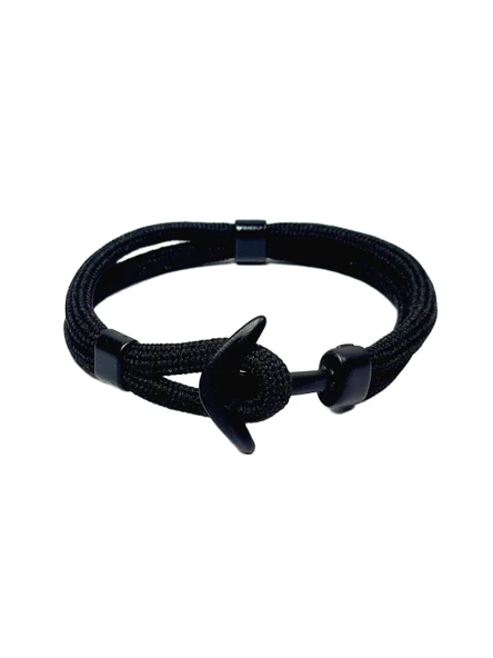 JTAW25BLK1603 ÇAPAMODEL İPLİ TASARIM SİYAH  JANTİ BİLEKLİK ürün görseli 1