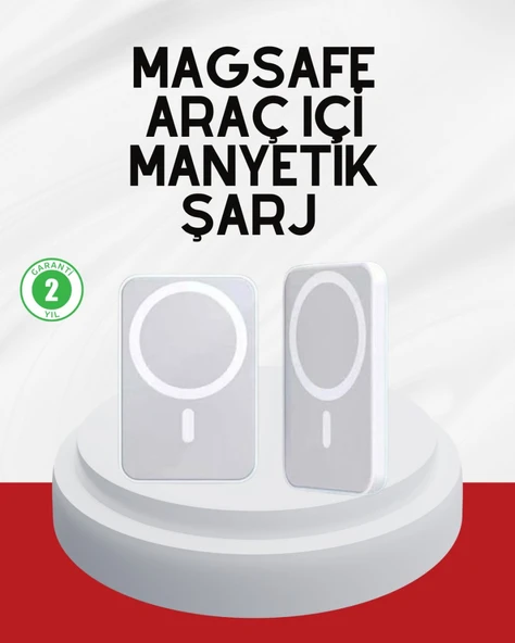 Şık Tasarımlı MagSafe Araç Telefon Tutucu Type-C Girişli ürün görseli 1