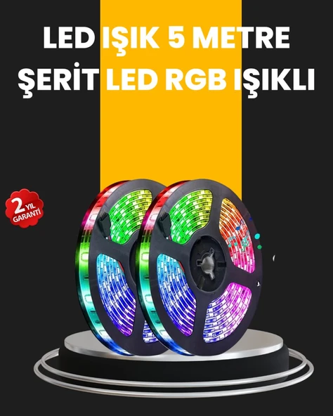 5 Metre Kumandalı Su Geçirmez Şerit LED ürün görseli 1