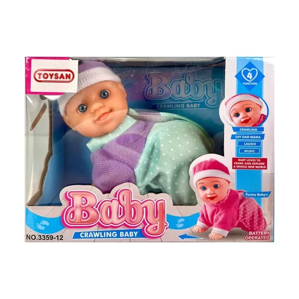 Pilli Emekleyen Sesli Bebek ürün görseli 1