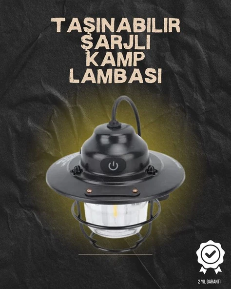 Kamp ve Bahçe İçin Retro LED Fener – Sıcak Işık, Uzun Ömürlü Batarya ürün görseli 1
