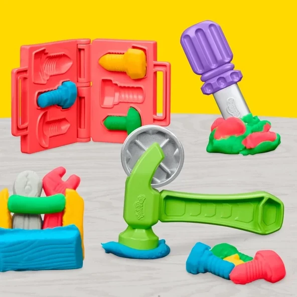 Play-Doh Stamp n Saw Tool Bench - Resim 3