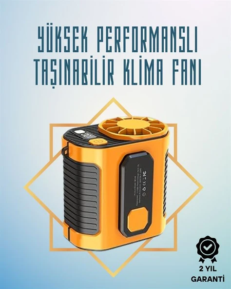 Yüksek Hızlı Mini Klima Fan – 11 m/s Rüzgar Gücü, 100 Hız Ayarı ürün görseli 1