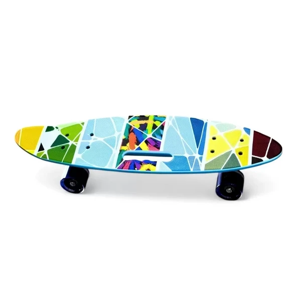Desenli Orta Boy Işıklı Kaykay 60 cm - Resim 5