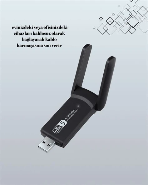 AC1200 USB WiFi Adaptör - Resim 3